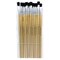 Flat Tip Easel Paint Brushes with Long Handle, 1/2", Natural Handles & Black Bristles, Pack of 12